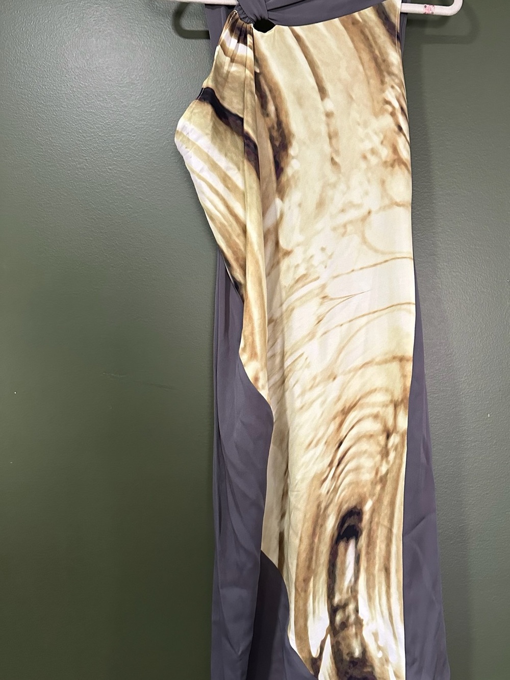 Zero + Maria Cornejo Silk Cream + Grey Dress